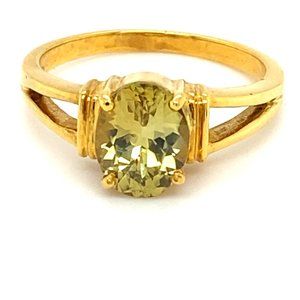 Chrysoberyl 2.19ct Solid 18K Yellow Gold Ring